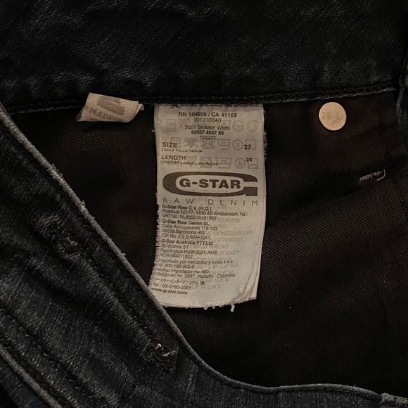 G-Star 3301 Low Rise Skinny Jeans in Dark Wash (Size 27 Tall) - Picture 10 of 10